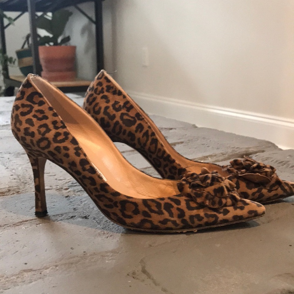 Manolo Blahnik Leopard Heels